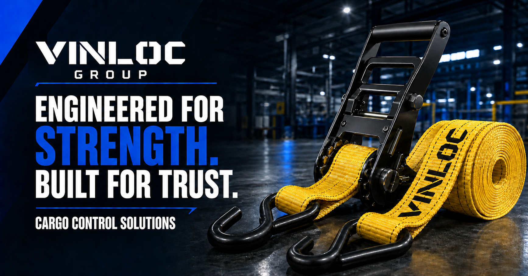 VINLOC Group — Engineered for strength. Built for trust. Cargo control solutions.